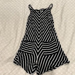 Stylish Black and White Striped Kids Dress